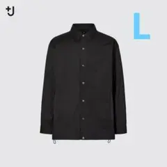UNIQLO ユニクロ　+J オーバーサイズシャツブルゾン ブラック Ｌ