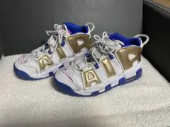 ナイキ レディース　 エアモアアップテンポ ホワイト/ゴールド/ブルー