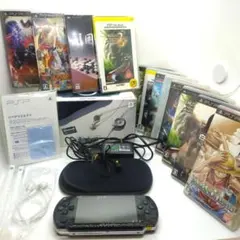 PSP本体　 PSP-1000 K　アクセサリー多数ソフト12本付き