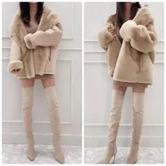 人気モデル♡eimy istoire リバーシブルムートンコート 2way F