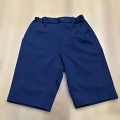 新品未使用☆コムサイズム　紺ストレッチポンチ グルカハーフパンツ120㎝