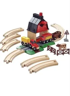 BRIO ブリオ 木製レール 踏切セット 美品 車両付き まとめ売りのサムネイル