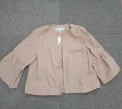 ROPE PICNIC ノーカラージャケット 38 ピンクベージュ