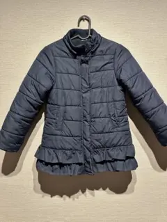 フリル付きネイビー中綿コート　プティマイン　美品　新品未使用同様　アウター