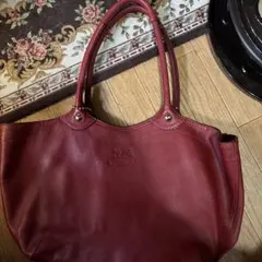 Coach 赤 レザー トートバッグ