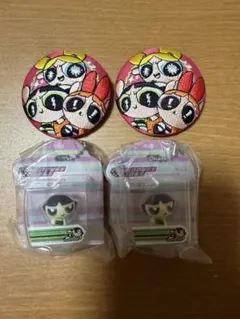 パワーパフガールズ　ブリスターチャームコレクション　バターカップ　刺繍缶バッチ