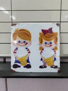 NISSEI ブリキ看板 昭和 レトロ看板☆ ソフトクリーム 懐かしい