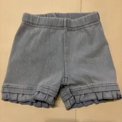 プティマイン フリル付きデニム風ショートパンツ　90 ベビー服