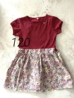 女の子服 ワンピース チュニック 花柄 120