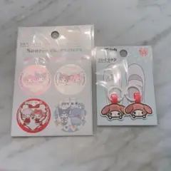 ♥サンリオ クロミ＆マイメロディ うわぐつタグ＆左右目印シール♥新品