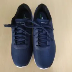 SKECHERS MEMORY FOAM ネイビー スニーカー25.5cm