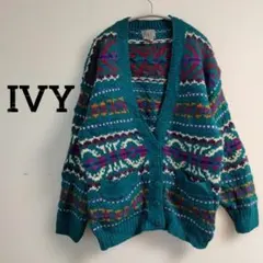 BROWNY VINTAGE メンズ M ボルドーミックス ニットカーデ 羽織り 