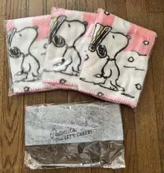 ☆スヌーピー☆フリースブランケット３枚とフェルトランチバックセット☆新品☆