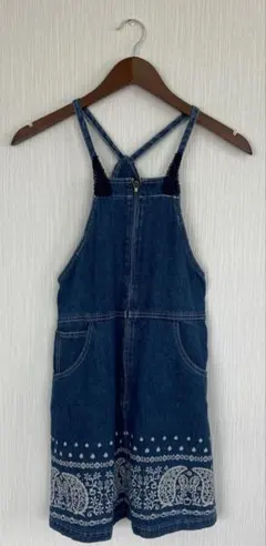 M117 REDDYAPPLESEEDキッズオーバーオール 140 青系 デニム