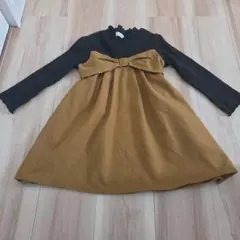 branshes 110サイズ ワンピース 黒・マスタード