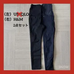 【中古】H&M マタニティスキニー　ブラック　産前産後　M ※※H&Mのみ※※