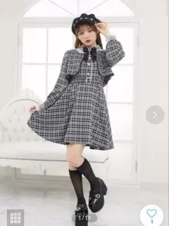 ROJITA ベルト付きボレロ風ワンピース（ブラック）