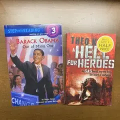 洋書2冊セット　Barack Obama、A Hell for Heroes
