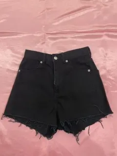 x-girl ブラックデニム　ショートパンツ