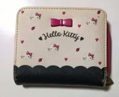 キティー 財布 二つ折り ウォレット リボン いちご　HELLO KITTY