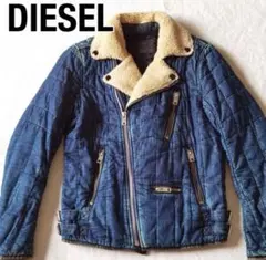 ♡美品♡ディーゼル ウォッシュ加工 ライダースジャケット ダブル デニム ボア