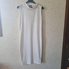 DURAS パール装飾 ノースリーブワンピース