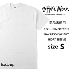 【シャカウェア】新品 7.5 マックスヘビーウェイト 無地 Tシャツ 白 S