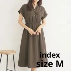 index ダブルポケットシャツワンピース レディース　M