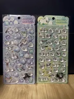 2枚セット　シマエナガ　3D立体シール