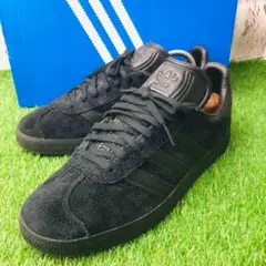 【極美品】adidas ガゼル コアブラック 厚底 レザー 本革 26.5