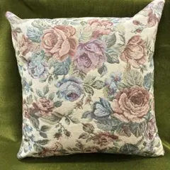 ゴブラン織り　40×40 人気アンティーク柄　クッションカバー　新品　薔薇