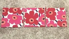 マリメッコ柄 ファブリックパネル 3枚セット