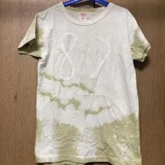 87刺繍 Tシャツ ホワイト/グリーン