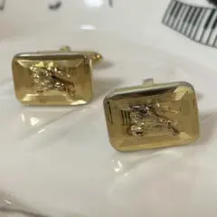 Burberrys カフリンクス　カフス　ホース　馬　ロゴ　シルバー　ゴールド