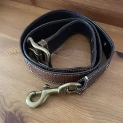 コーチ　ブラウン　レザー　ショルダーストラップ　2way