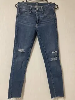 GAP スキニーデニム ダメージ加工