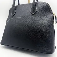 A517【美品】YURIE NITANI トートバッグ 2肩掛け シボレザー 黒