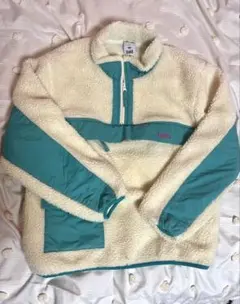 XGIRL フリースジャケット サイズ2 クリーム/ターコイズ✴︎即発送