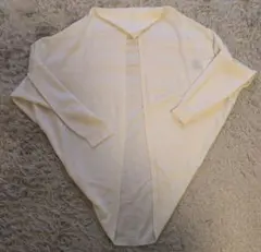 DUAL VIEWカシミヤ100%クリーム色ボレロ