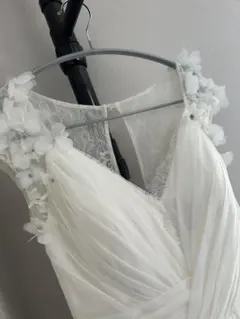 まる子様専用（フラワーレース付きウェディングドレス）