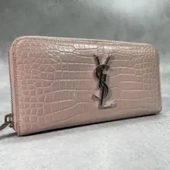 ✨美品✨】サンローラン 長財布 カサンドラ リザードスキン シルバー