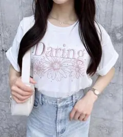 INGNI 花柄プリントTシャツ Daring