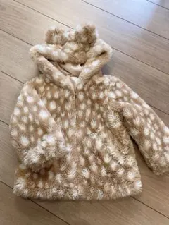 美品★エニィファム　anyFAM フード付き アウター モコモコ上着