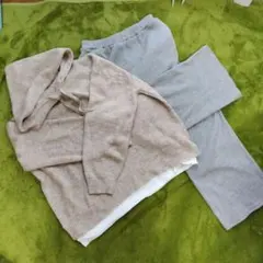 フードニット　リブワイドパンツ　L　まとめ売り