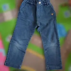 après les cours デニム ロングパンツ ハートポケット