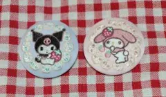 サンリオ 刺繍缶バッジ クロミ マイメロディ 2個セット