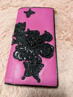 ピンク 折り財布