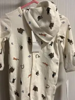 6M 70cm ラルフローレン　ポロベア　ロンパース　帽子