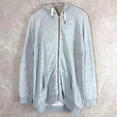 【ビームスハート】 グレー ジップパーカー ラグラン ゴールドジップ 美品のサムネイル