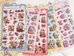 ラブブ　ボンボンドロップ　シール　ぷくぷくシール　3D　ぷっくり　立体